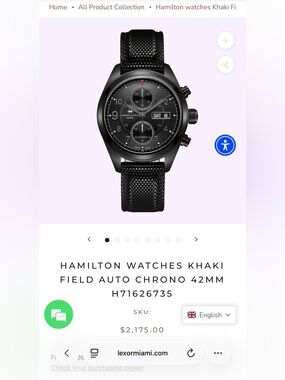 Hamilton Men's Swiss Automatic Khaki
Field Black Watch 42mm H71626735 Jack Ryan